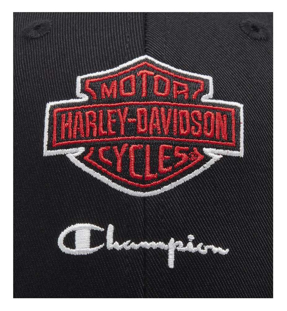 Harley-Davidson Men's Champion Adjustable Baseball Cap – Black/Red, 97818-24VM - No Hassle Returns at Wisconsin Harley
