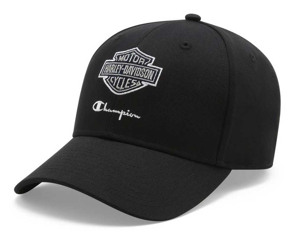 Harley-Davidson Men's Champion Adjustable Baseball Cap – Black/Navy, 97817-24VM - Wisconsin Harley-Davidson