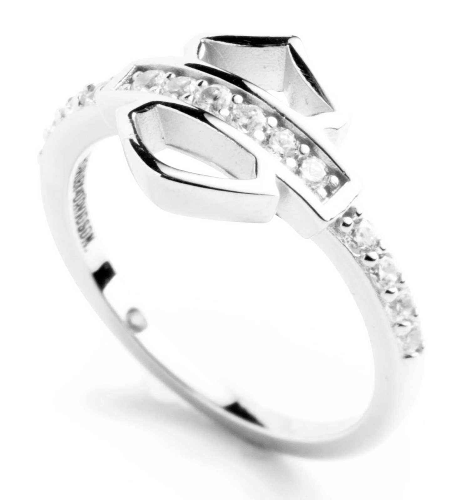 Harley-Davidson® Women's Embellished Bar & Shield Logo Ring