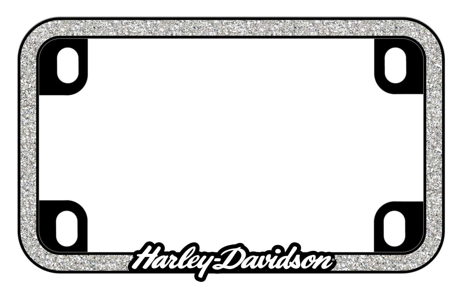 Harley-Davidson® Crushed Gems H-D Script Metal Motorcycle License