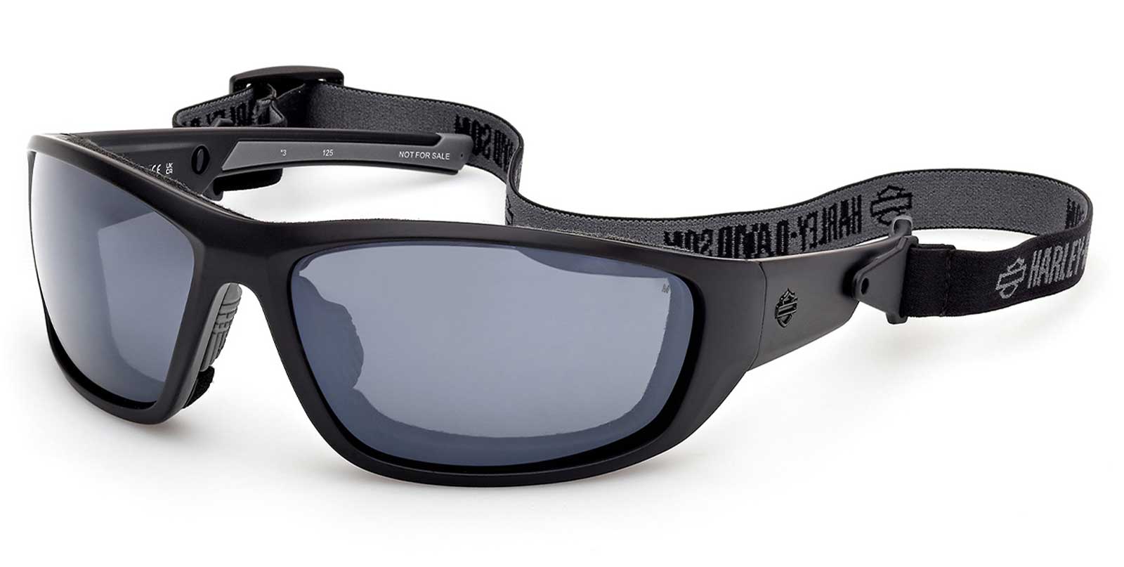 Harley-Davidson Men's Blaze Ace XL Sunglasses w/ Headstrap, Matte Black Frames - Wisconsin Harley-Davidson