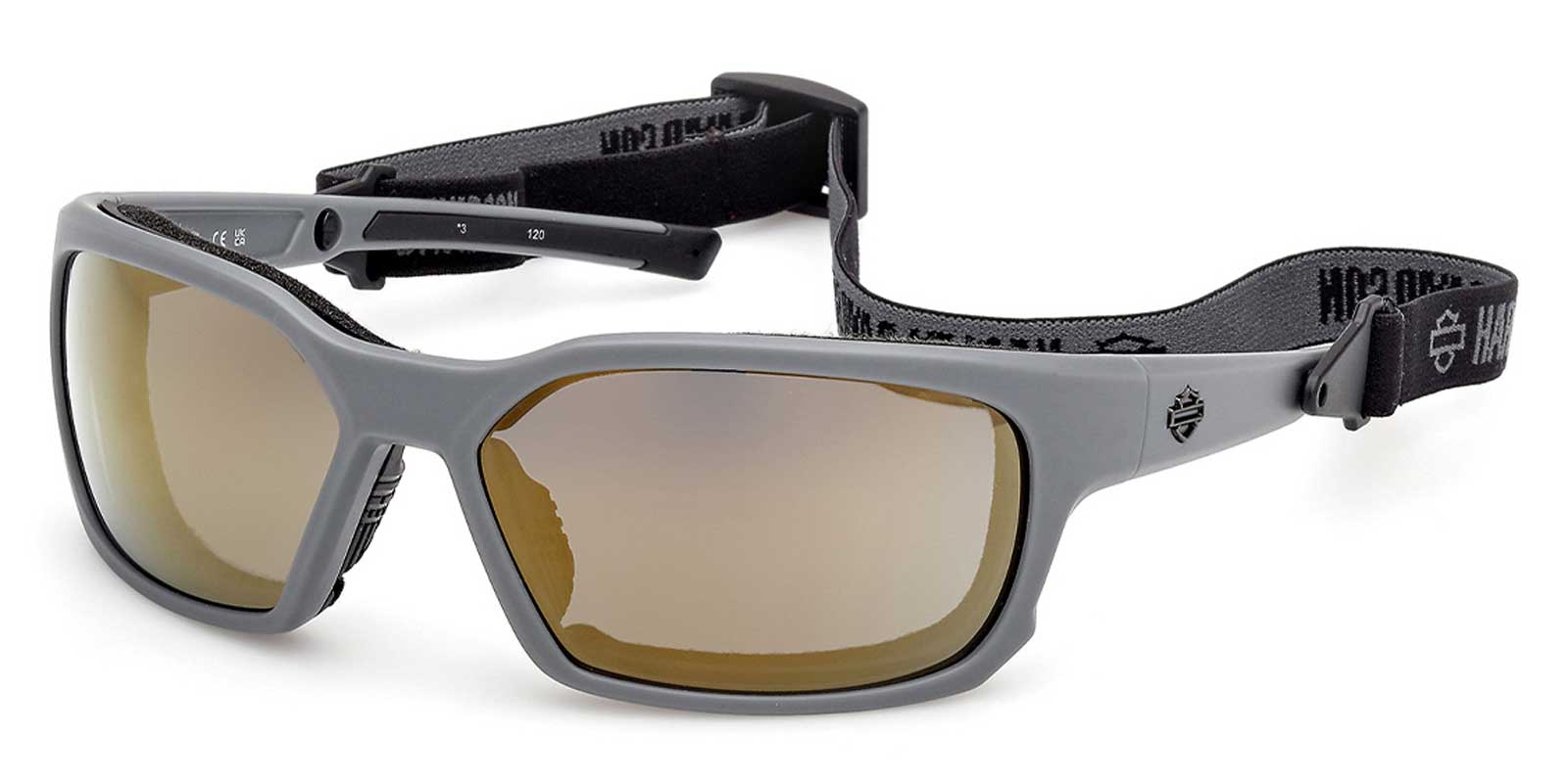 Harley-Davidson Men's Classic Eagle 2.0 Sunglasses w/ Headstrap, Bronze Mirror - Wisconsin Harley-Davidson