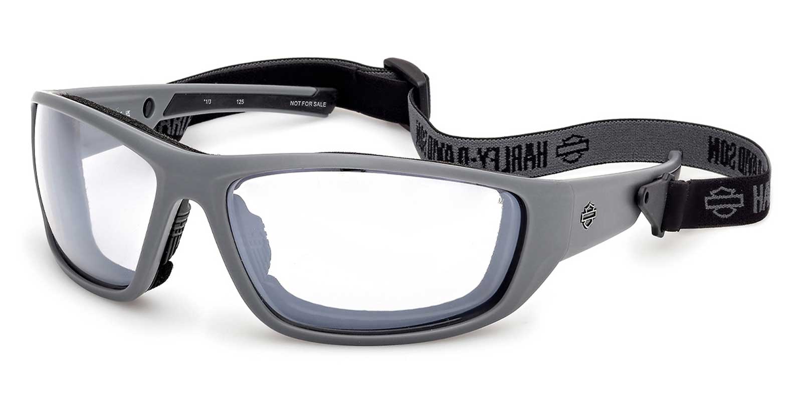 Harley-Davidson Men's Blaze Ace XL Sunglasses w/ Headstrap, Silver Mirror Lens - Wisconsin Harley-Davidson