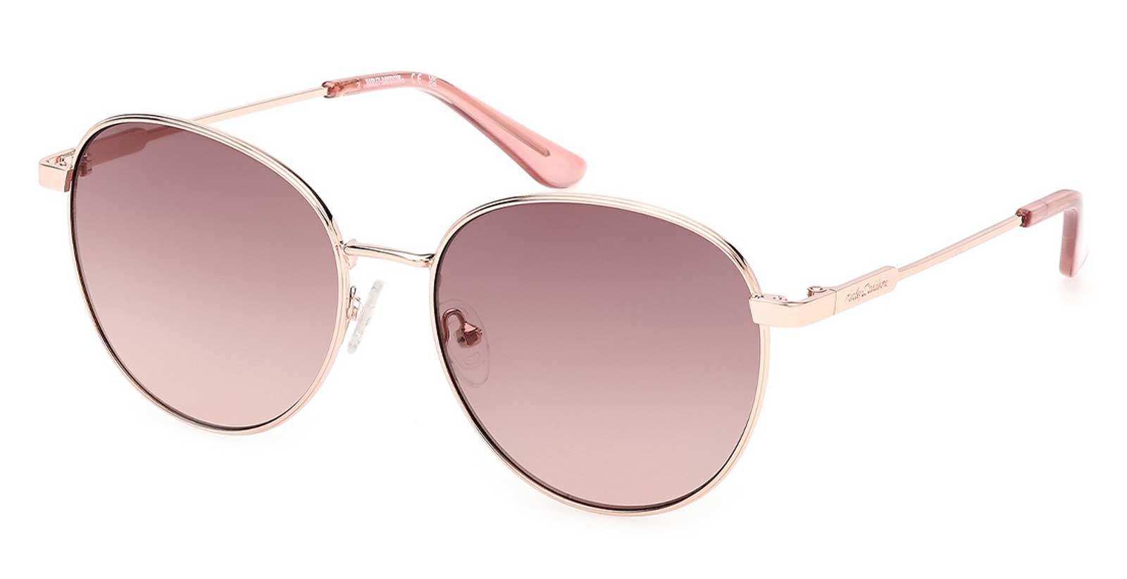 Harley-Davidson Women's Round Metal Sunglasses, Rose Gold/Burgundy Gradient Lens - Wisconsin Harley-Davidson