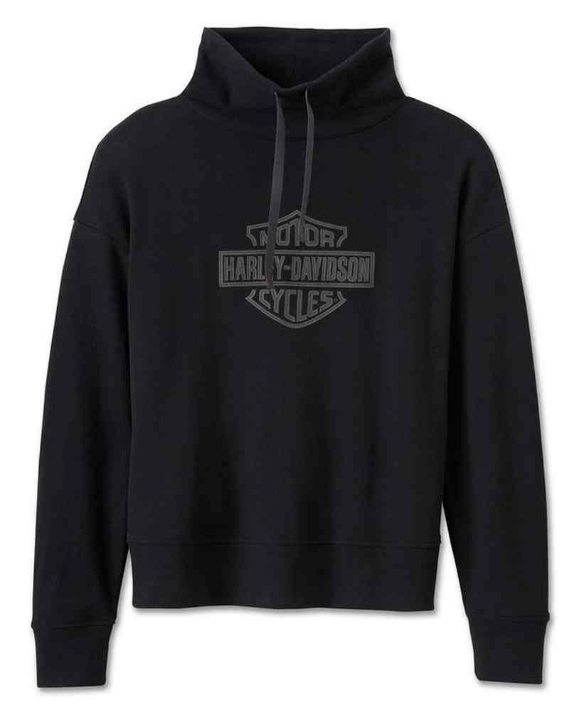 Harley-Davidson Women's Bar & Shield Funnel Neck Pullover, Black 96059-25VW - Wisconsin Harley-Davidson