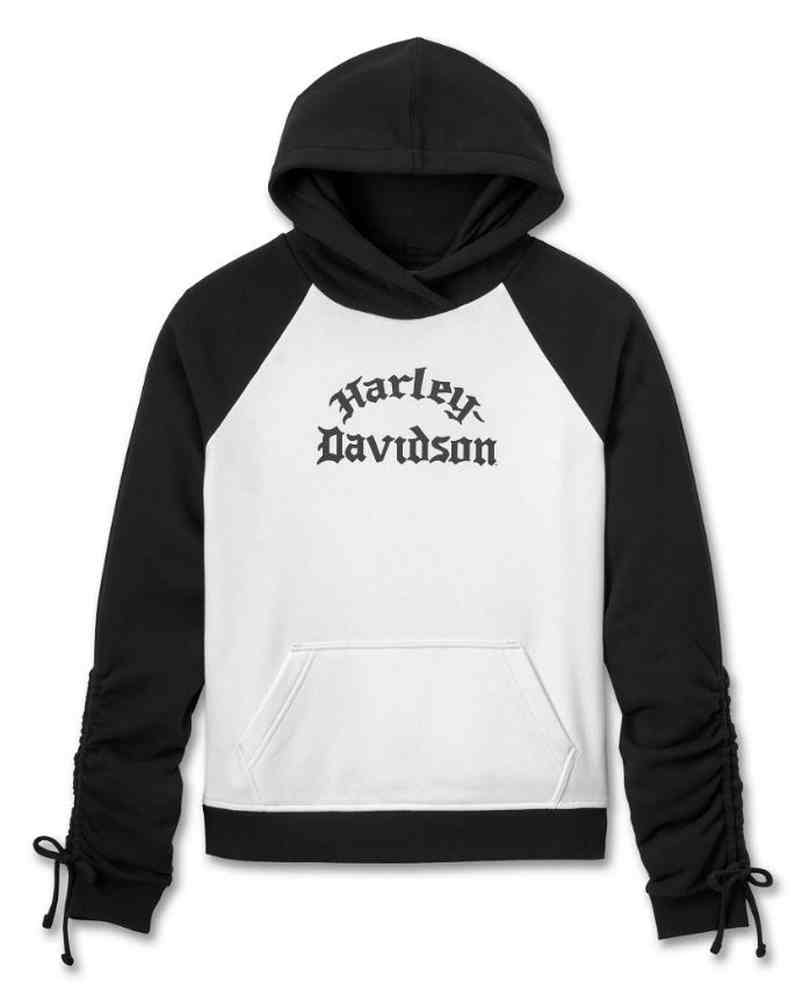 Harley-Davidson Women's Wild Cat B&S Raglan Colorblock Hoodie 96158-25VW - Wisconsin Harley-Davidson