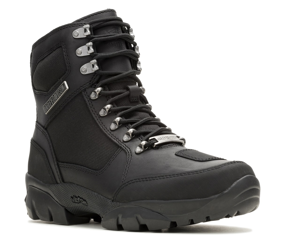 Harley-Davidson Men's Karlson Black Leather Motorcycle Boots, D93876 - Wisconsin Harley-Davidson