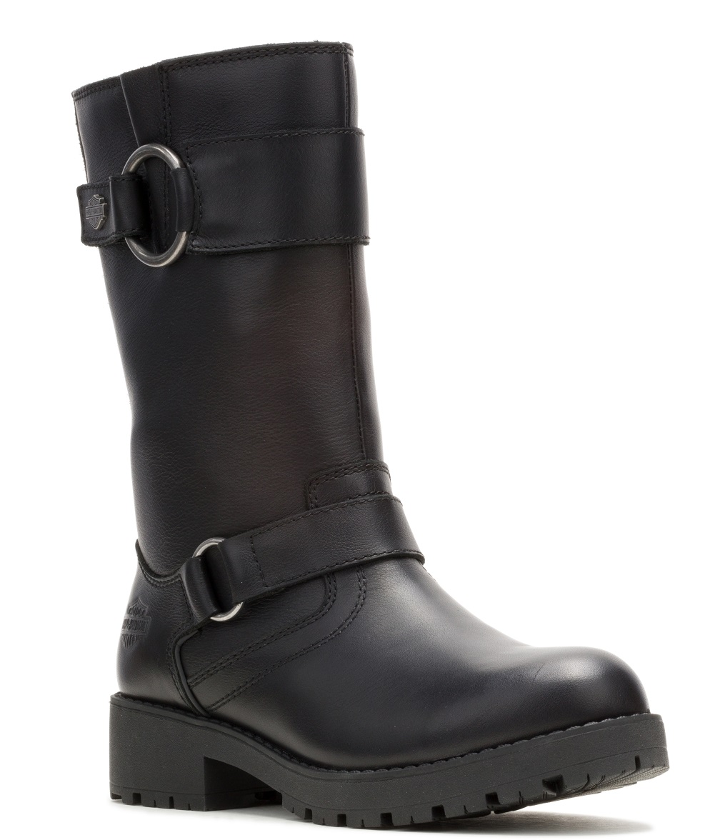 Harley-Davidson Women's Kelley Ride Tall WP Black Motorcycle Boots, D87314 - Wisconsin Harley-Davidson