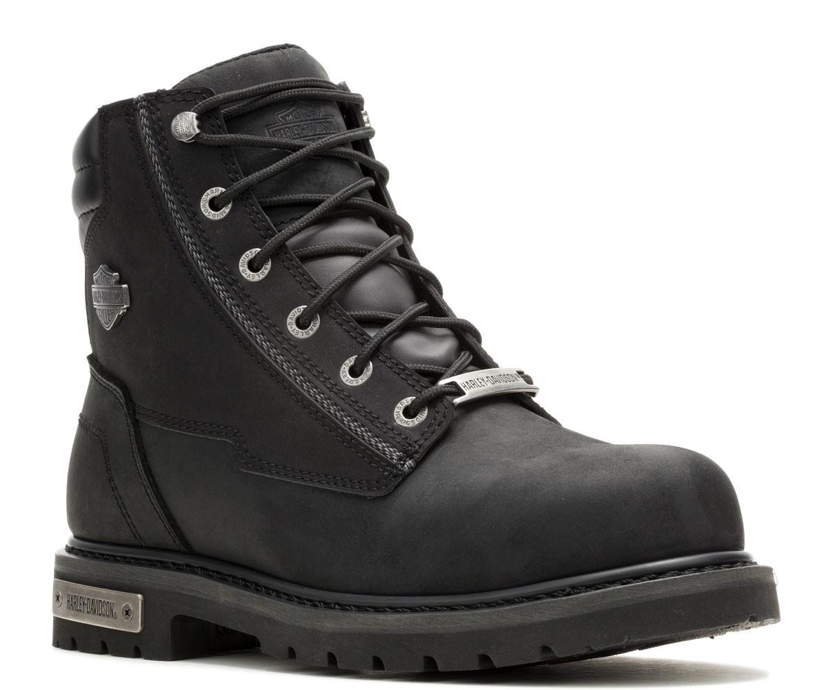 Harley-Davidson Men's Vintner Steel Toe 6-Inch Waterproof Black Boots, D93920 - Wisconsin Harley-Davidson