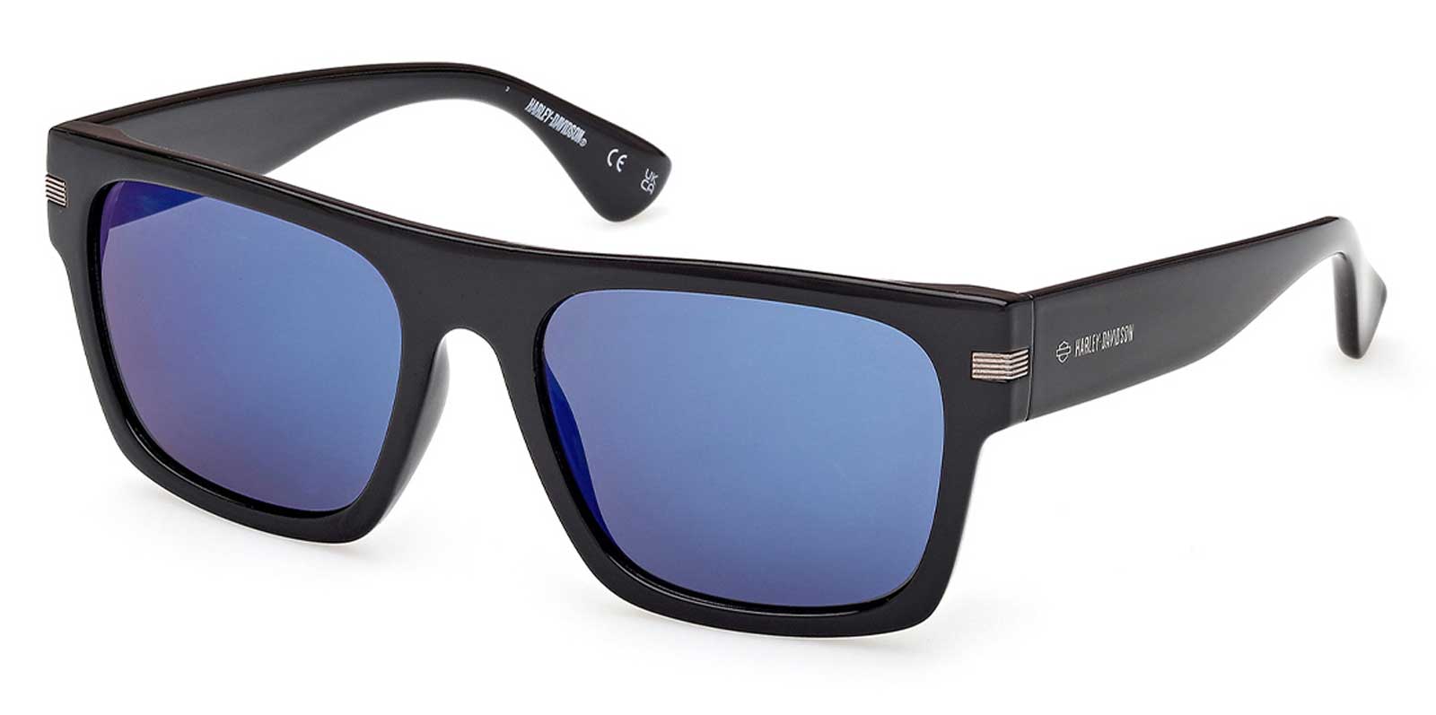 Harley-Davidson Men's Metal Accent Sunglasses, Black Frame & Smoke Lenses - Wisconsin Harley-Davidson