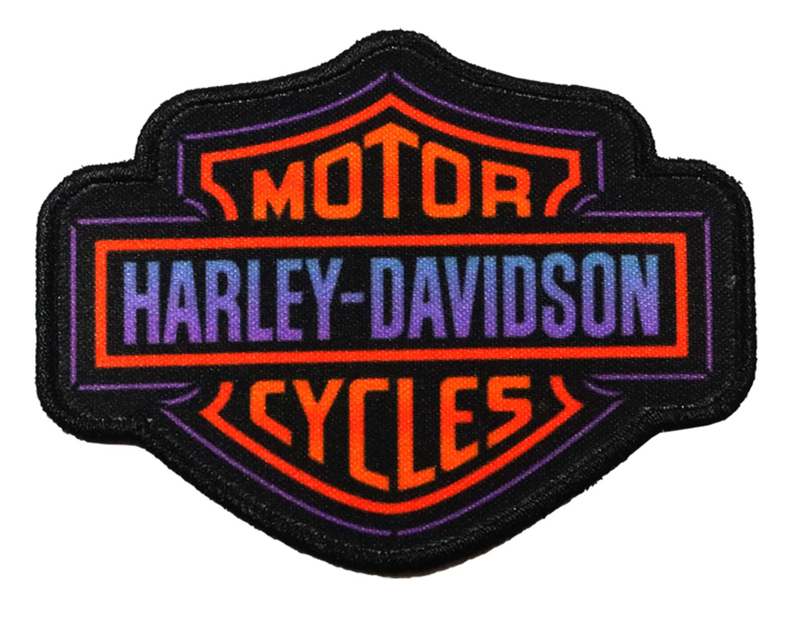 Harley-Davidson 3 in. Embroidered Electric Shield Emblem Sew-On Patch, Black - Wisconsin Harley-Davidson