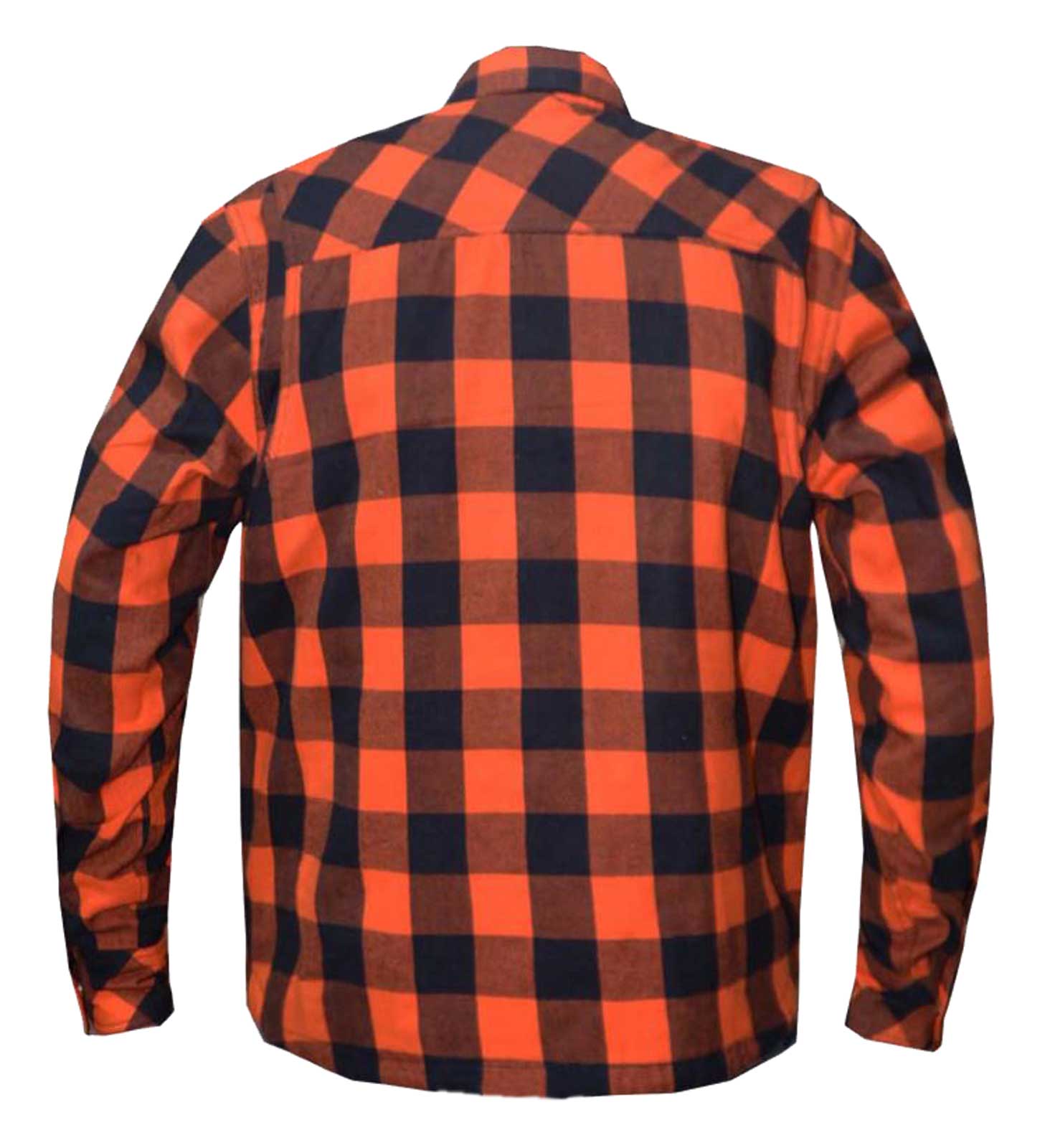 Harley-Davidson Free Shipping - Derringer Men's Armored Zip & Snap Plaid Flannel Shirt Jacket, Orange/Blk - Free Shipping on many products plus Orders Over $99
