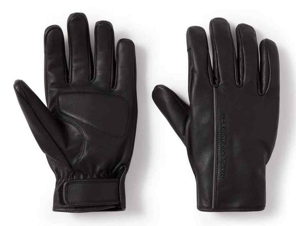 Harley-Davidson Men's Waterproof Leather Riding Gloves, Black 98114-25VM - Wisconsin Harley-Davidson