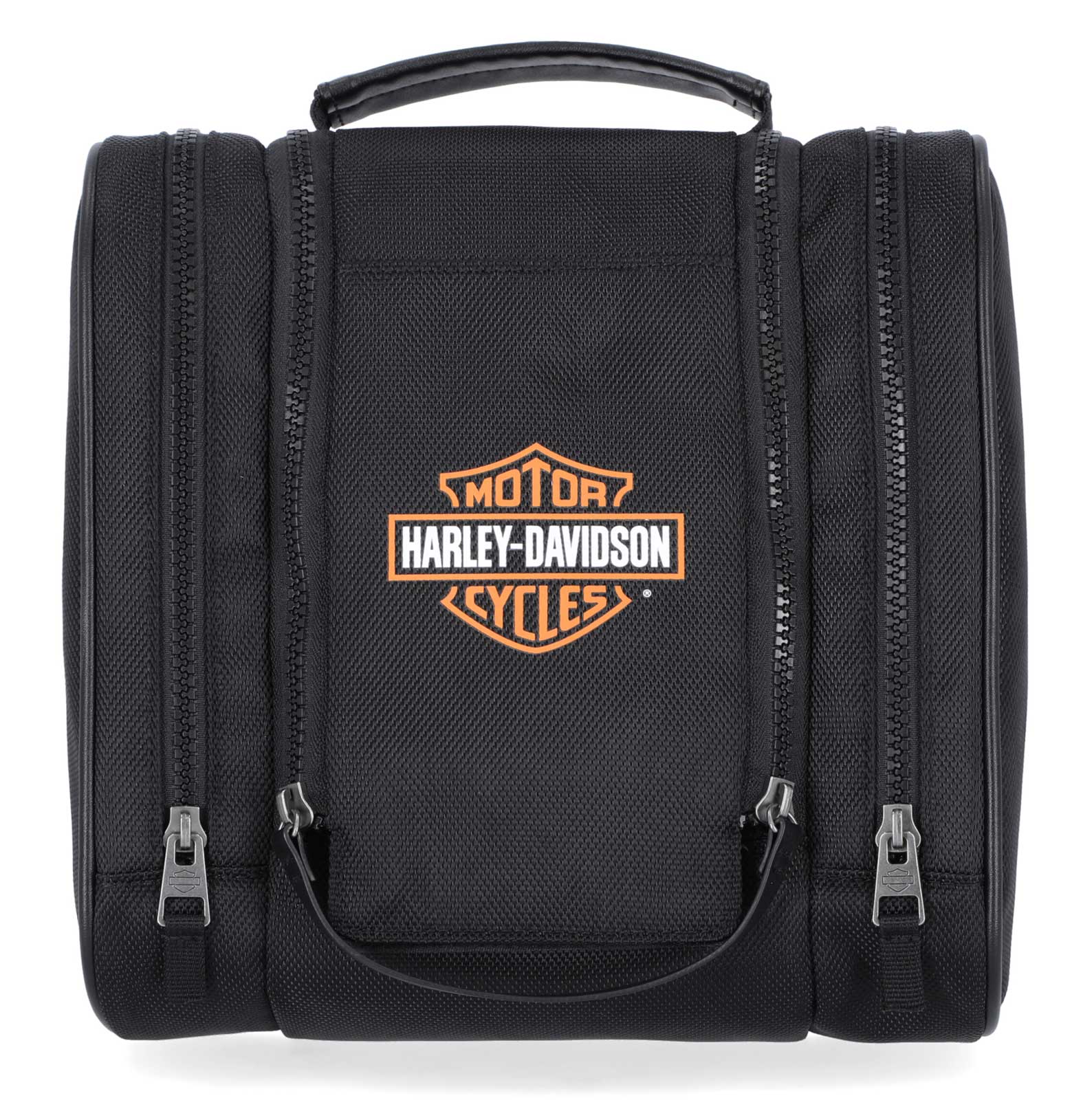 Harley-Davidson Men's Bar & Shield Logo Double Pocket Travel Kit, Black - Wisconsin Harley-Davidson