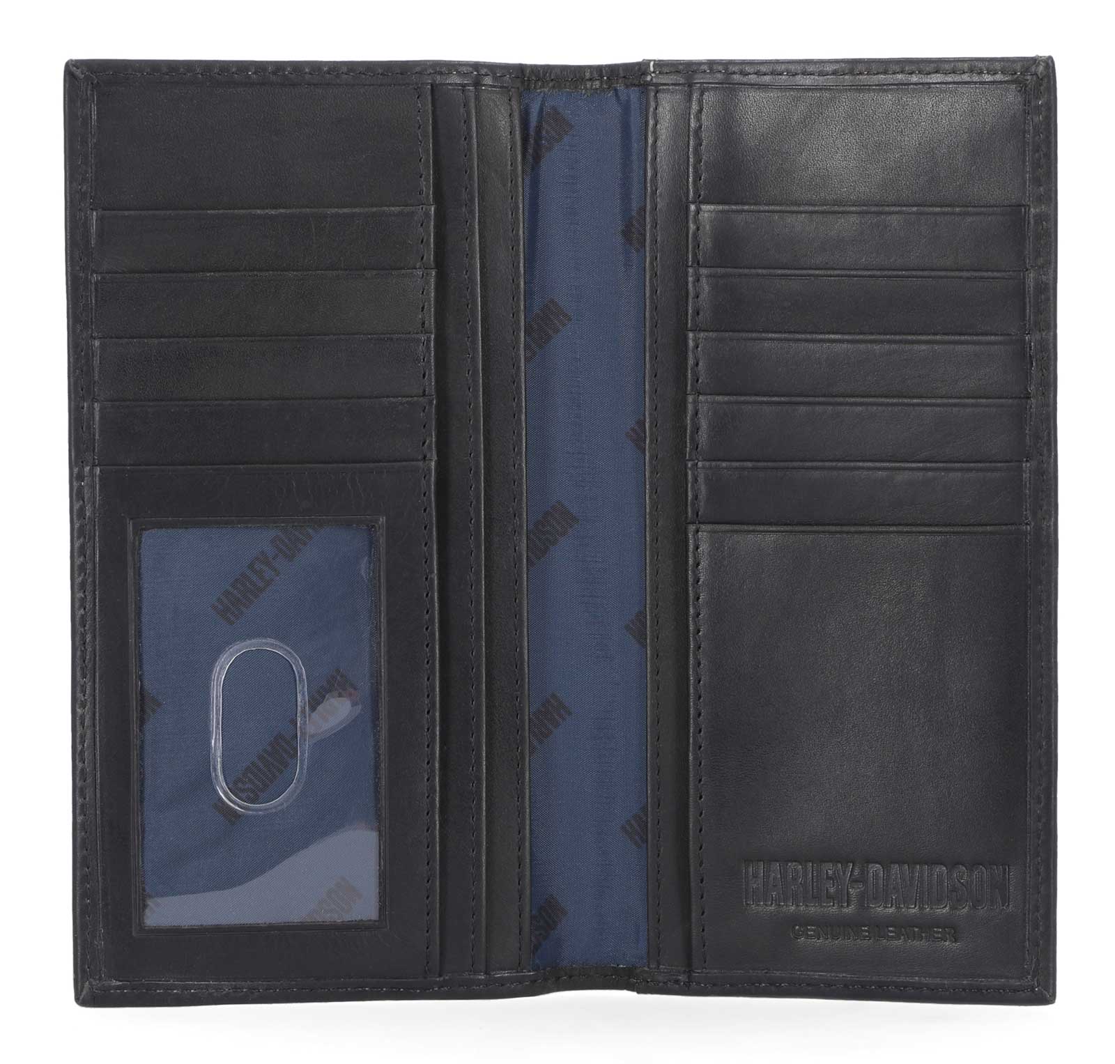Harley-Davidson Men's Laser Bar & Shield Rodeo Bi-Fold Leather Wallet - Black - No Hassle Returns at Wisconsin Harley