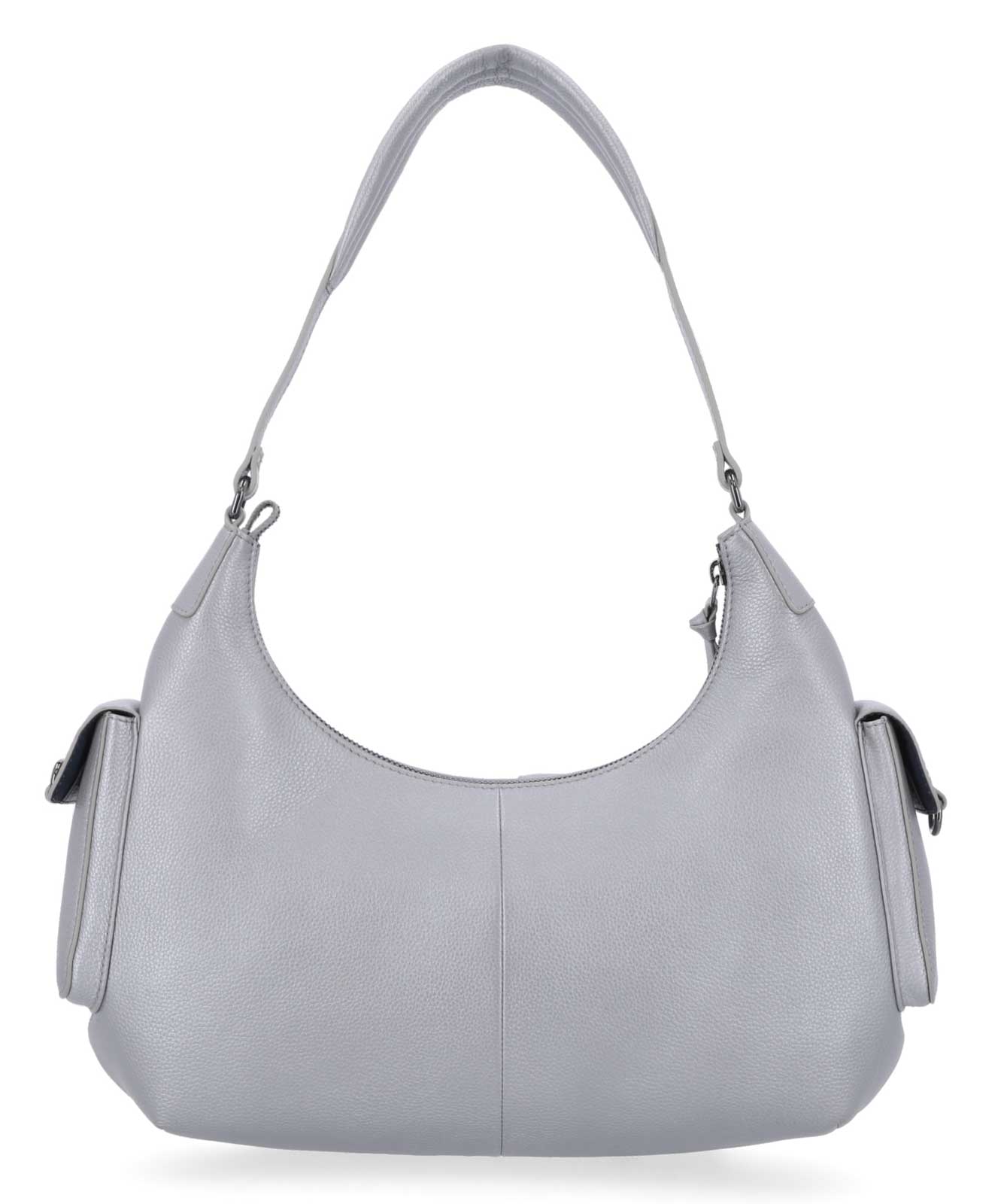 Harley-Davidson Women's Utilitarian Pebble Leather Hobo Shoulder Purse, Silver - No Hassle Returns at Wisconsin Harley
