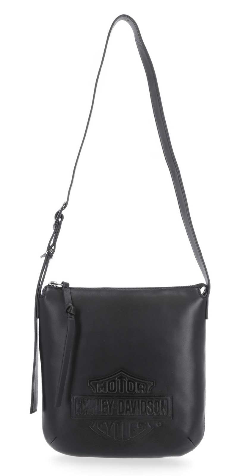 Harley-Davidson Women's Bar & Shield Logo Genuine Leather Shoulder Bag, Black - Wisconsin Harley-Davidson