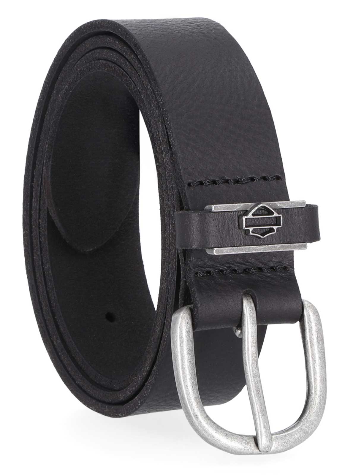 Harley-Davidson Free Shipping - Harley-Davidson Women's Metal Bar & Shield Detail Keeper Leather Belt, Black - Free Shipping on many products plus Orders Over $99