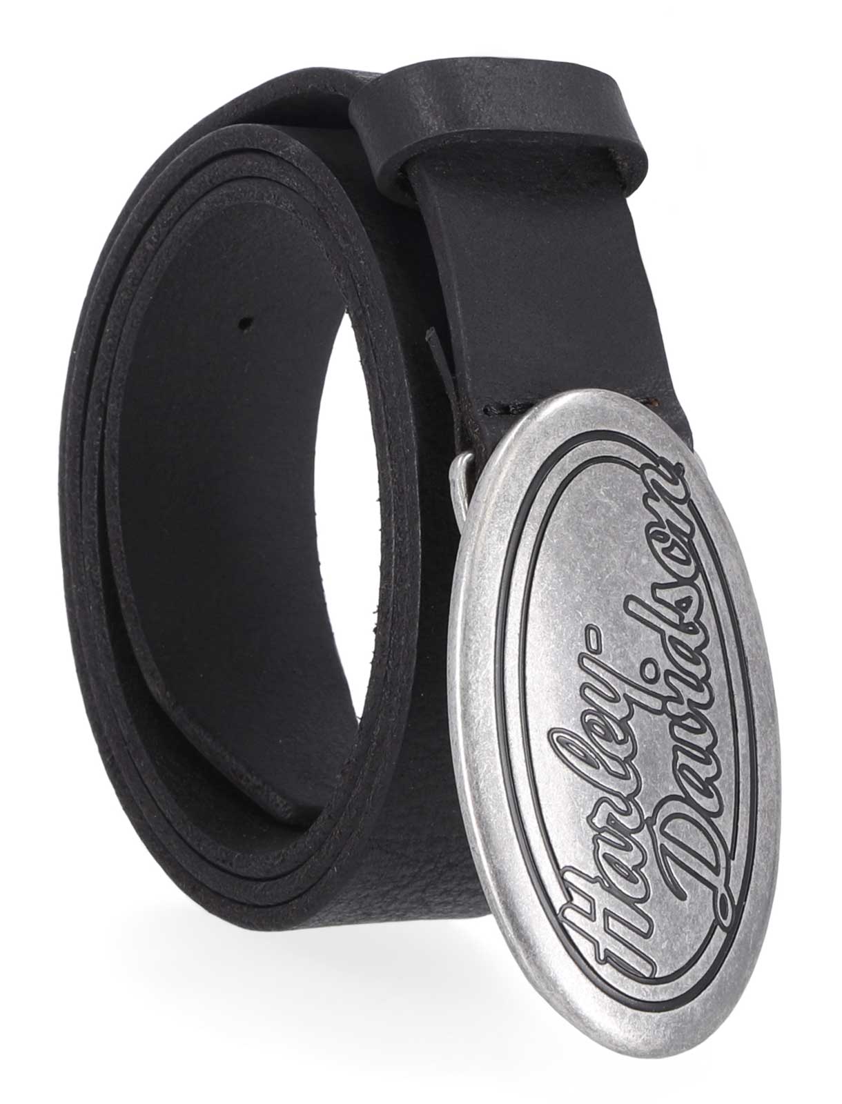 Harley-Davidson Free Shipping - Harley-Davidson Women's Oval H-D Script Buckle Genuine Leather Belt, Black - Free Shipping on many products plus Orders Over $99