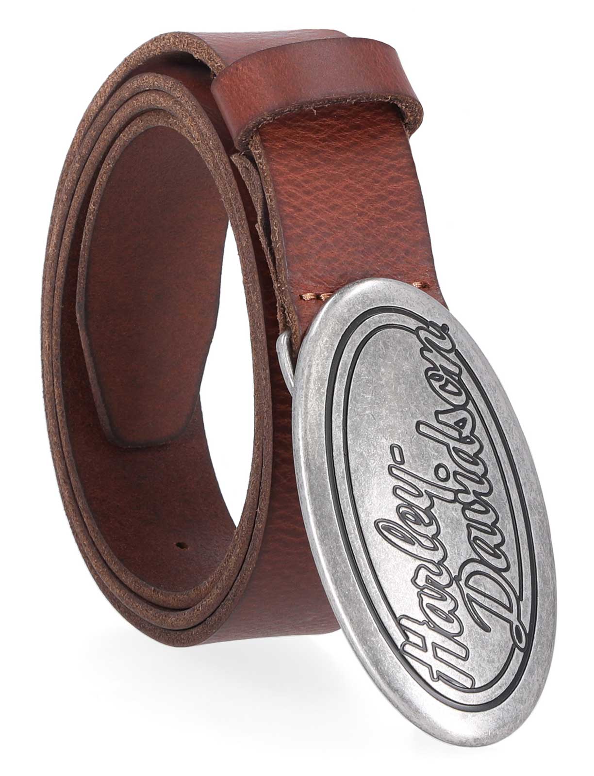 Harley-Davidson Free Shipping - Harley-Davidson Women's Oval H-D Script Buckle Genuine Leather Belt, Brown - Free Shipping on many products plus Orders Over $99