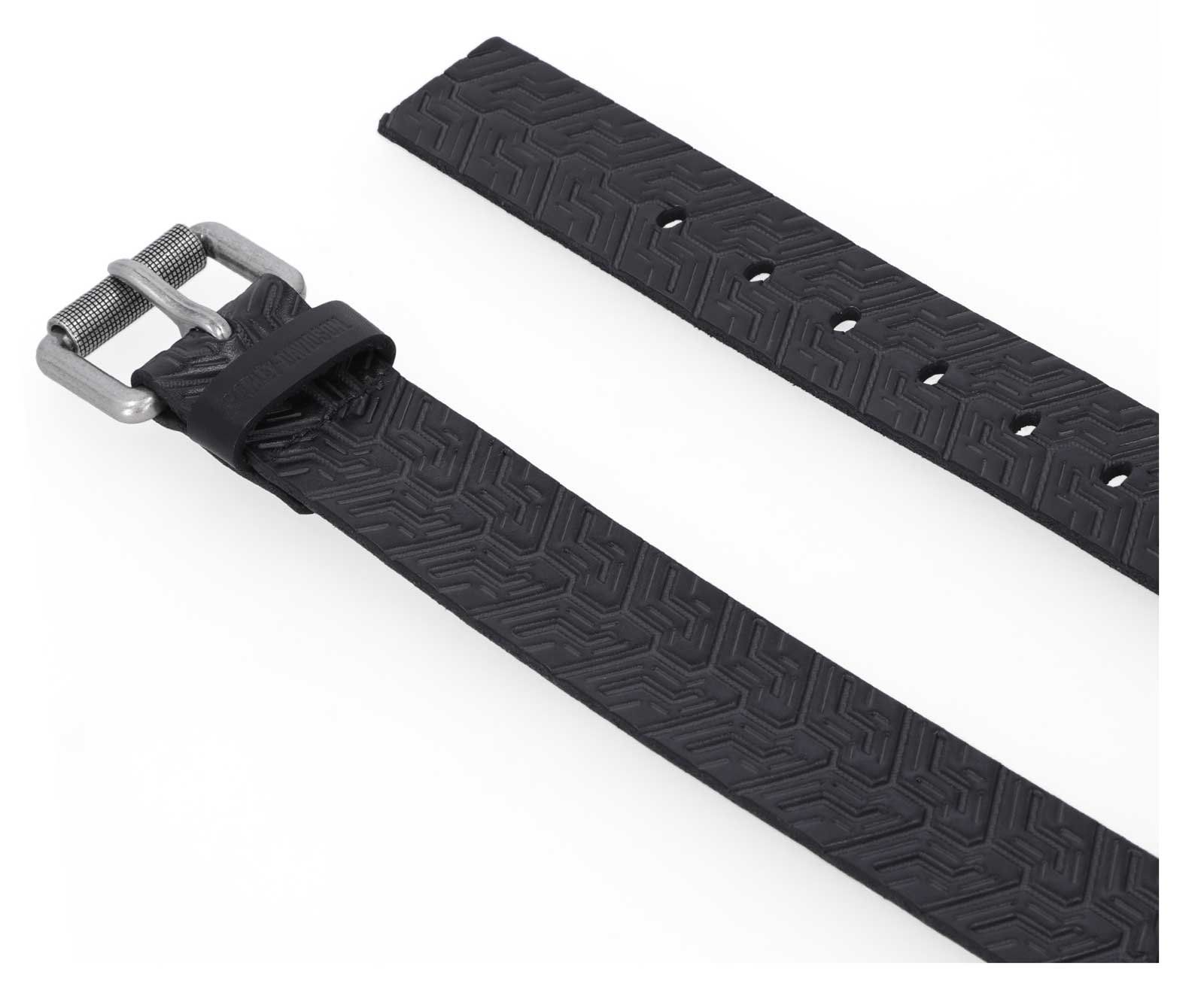 Harley-Davidson Men's Embossed Tire Tread Genuine Leather Belt - Black - Largest Selection of Harley-Davidson Products