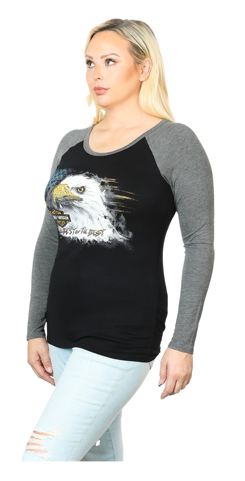 Harley-Davidson Free Shipping - Harley-Davidson Women's Unleash The Beast Crew Neck Long Sleeve Tee Shirt, Blk - Free Shipping on many products plus Orders Over $99