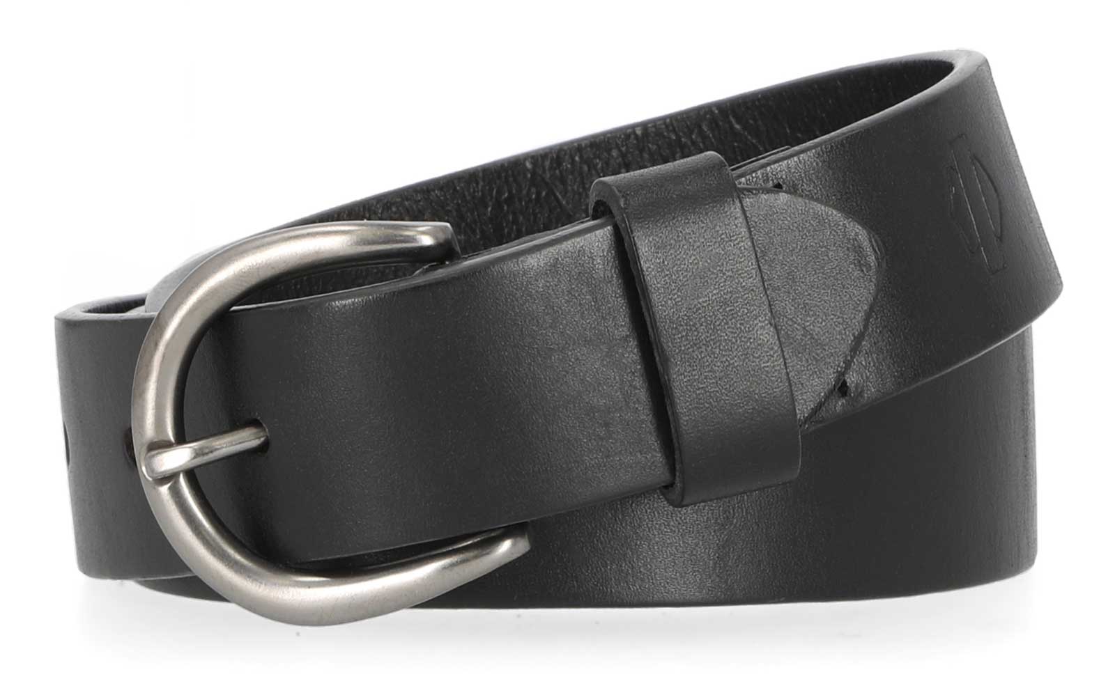 Harley-Davidson Women's Oval Buckle Classic Genuine Leather Belt, Black - Wisconsin Harley-Davidson