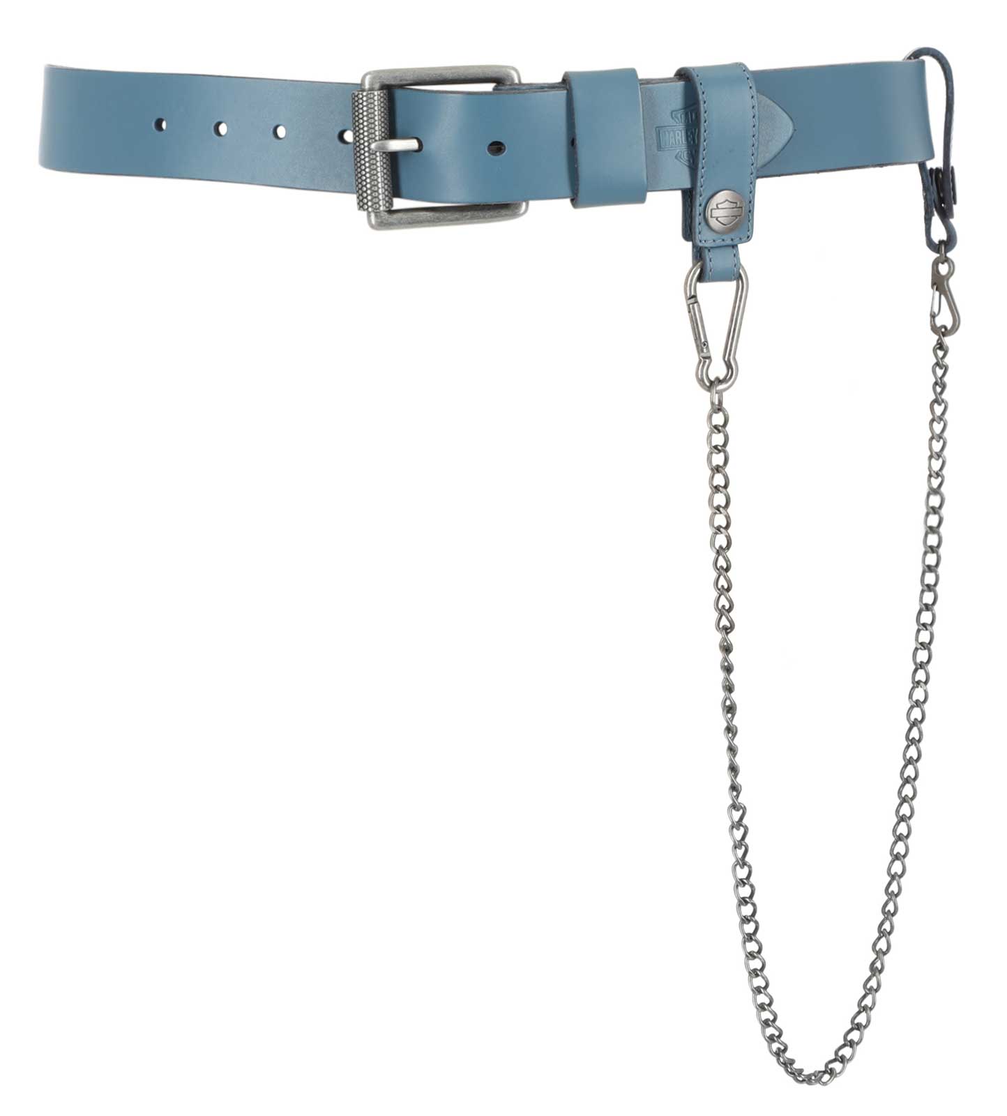 Harley-Davidson Free Shipping - Harley-Davidson Women's Utility Fob Chain Genuine Leather Belt, Bluestone - Free Shipping on many products plus Orders Over $99