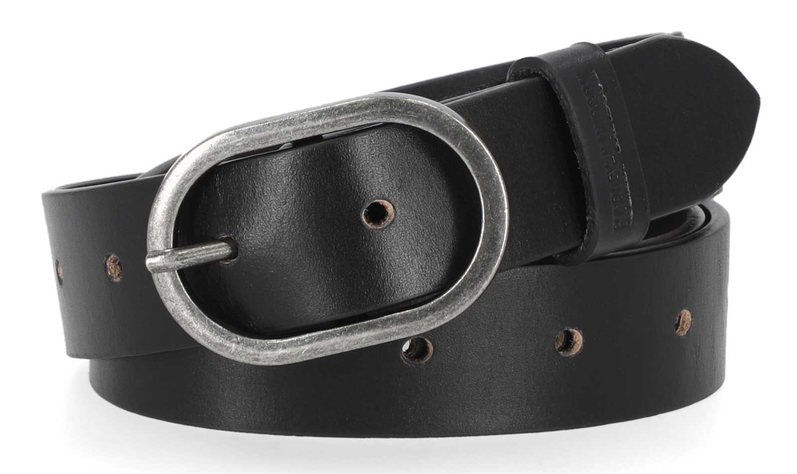 Harley-Davidson Women's HD Embossed Fully Adjustable Genuine Leather Belt, Black - Wisconsin Harley-Davidson