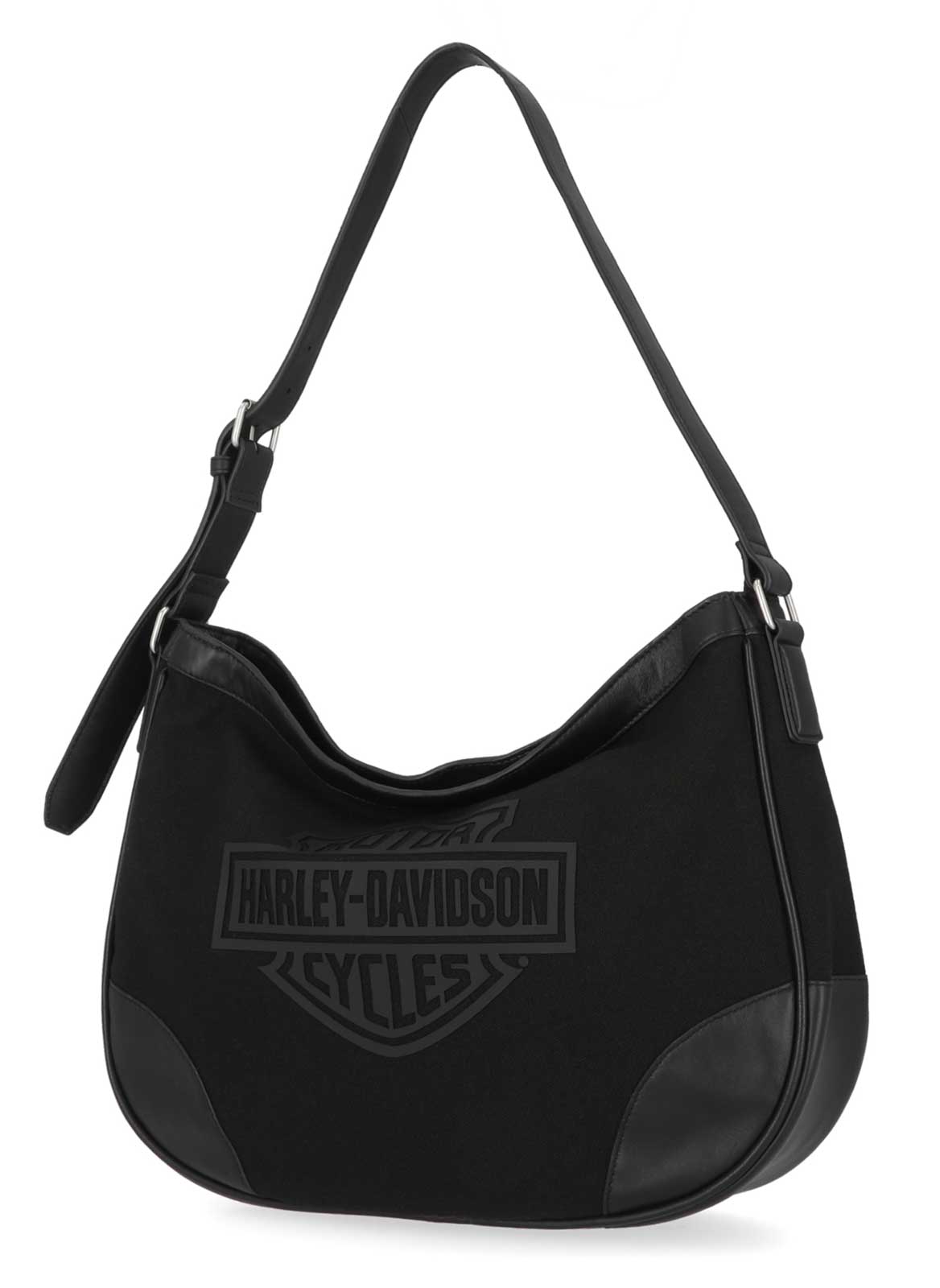 Harley-Davidson Free Shipping - Harley-Davidson Women's B&S Logo Canvas Leather Hobo Shoulder Purse, Black - Free Shipping on many products plus Orders Over $99