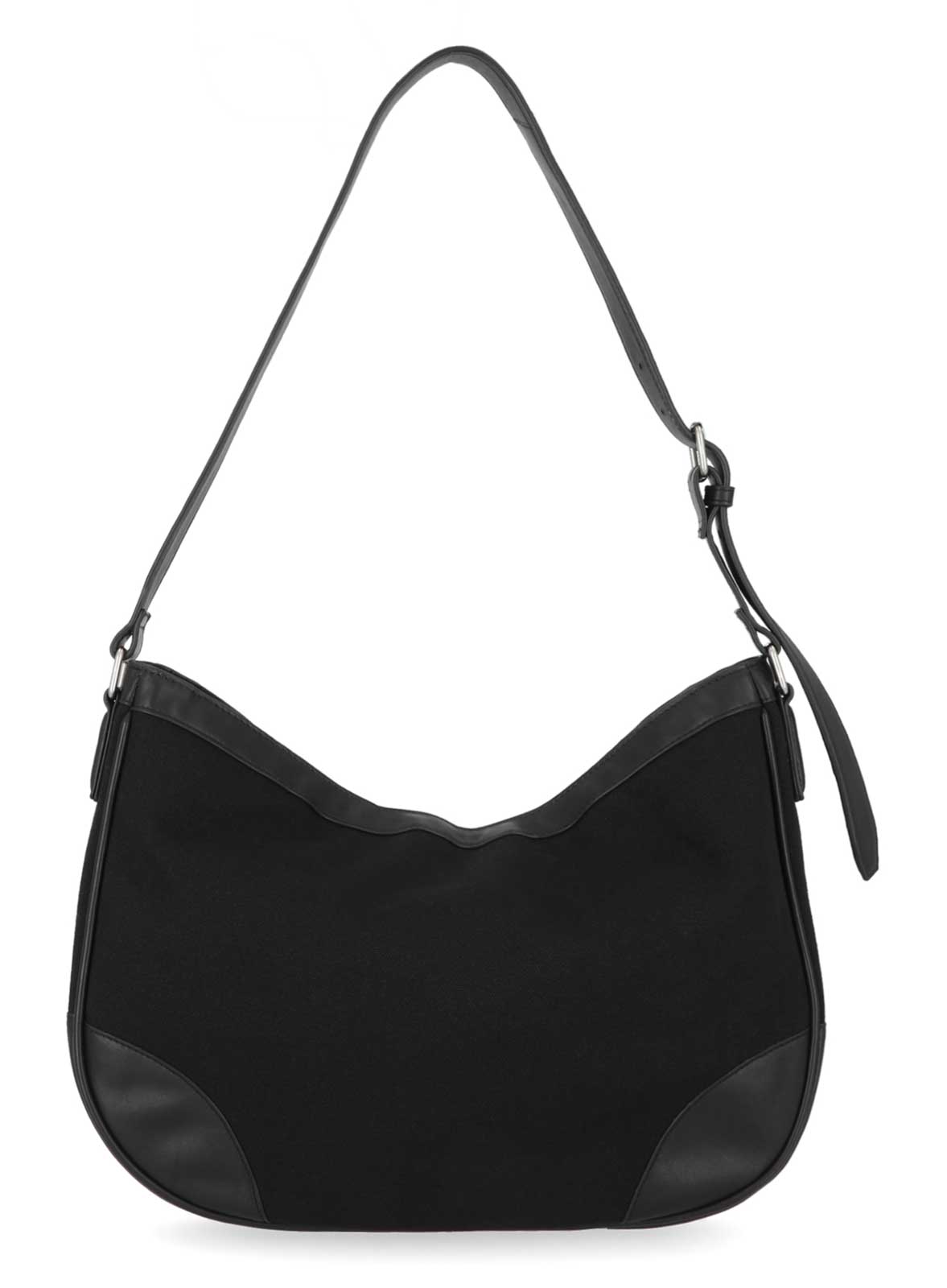 Harley-Davidson Women's B&S Logo Canvas Leather Hobo Shoulder Purse, Black - Largest Selection of Harley-Davidson Products