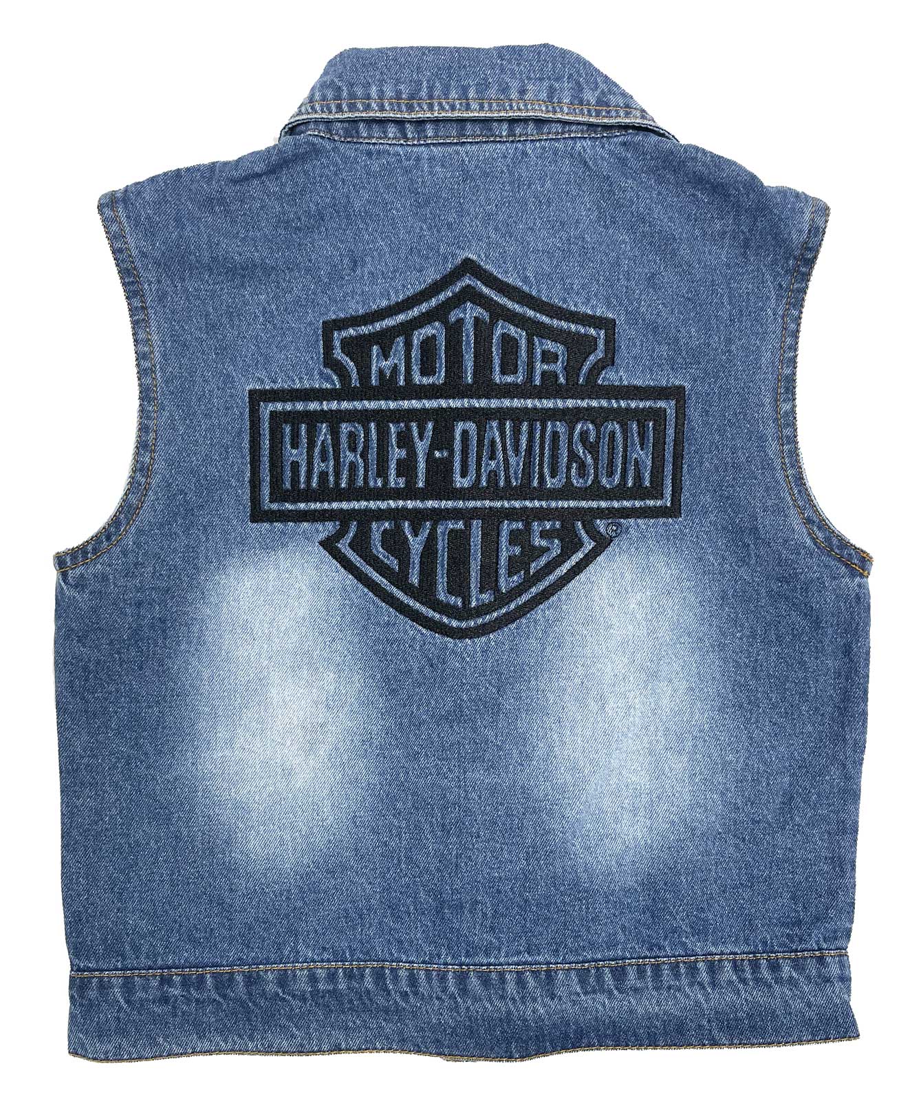 Harley-Davidson® Embroidered Bar & Shield Logo Button Denim Vest