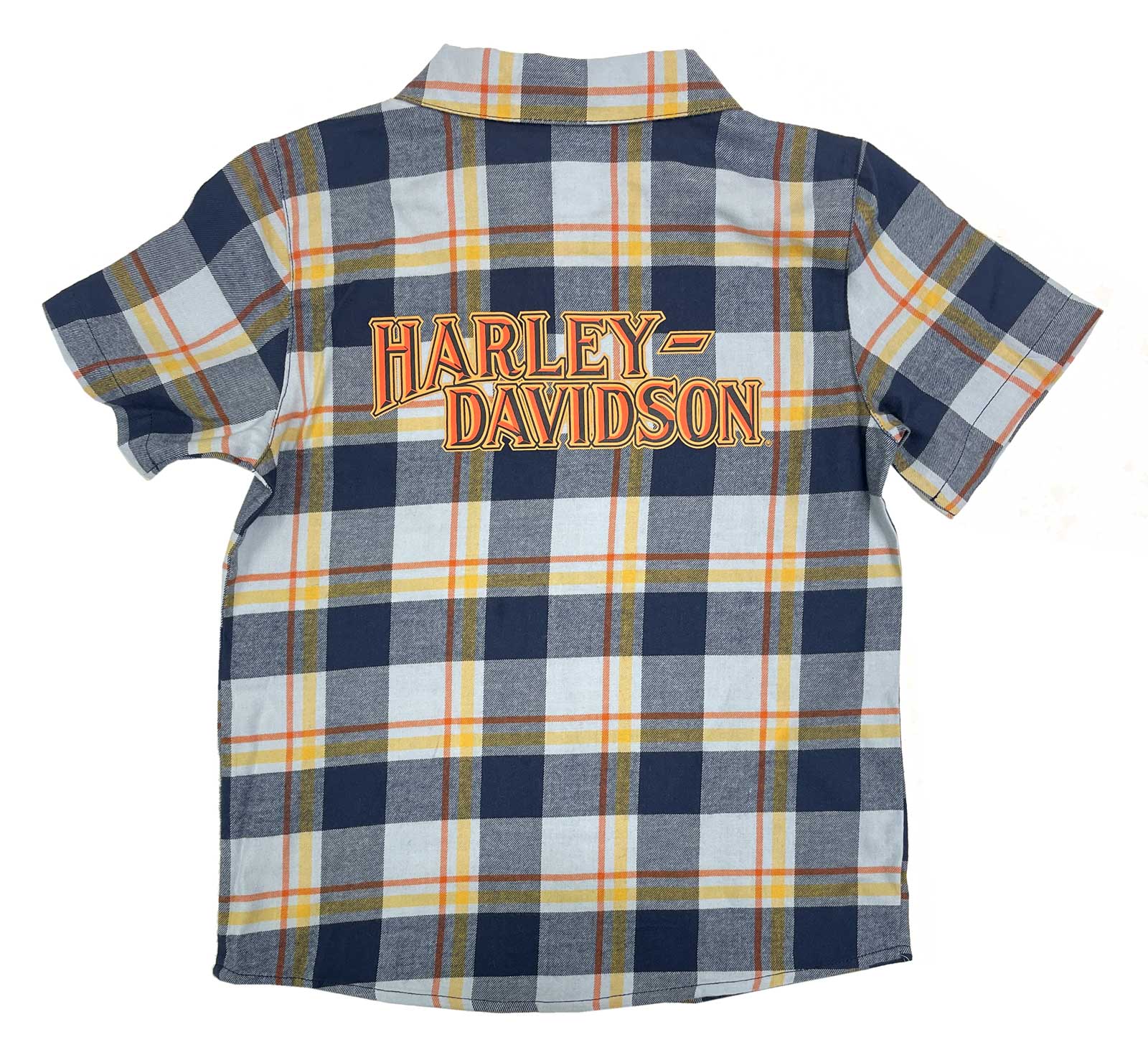 Harley-Davidson Free Shipping - Harley-Davidson Little Boys' Bar & Shield Logo Plaid Short Sleeve Shirt, Blue - Free Shipping on many products plus Orders Over $99