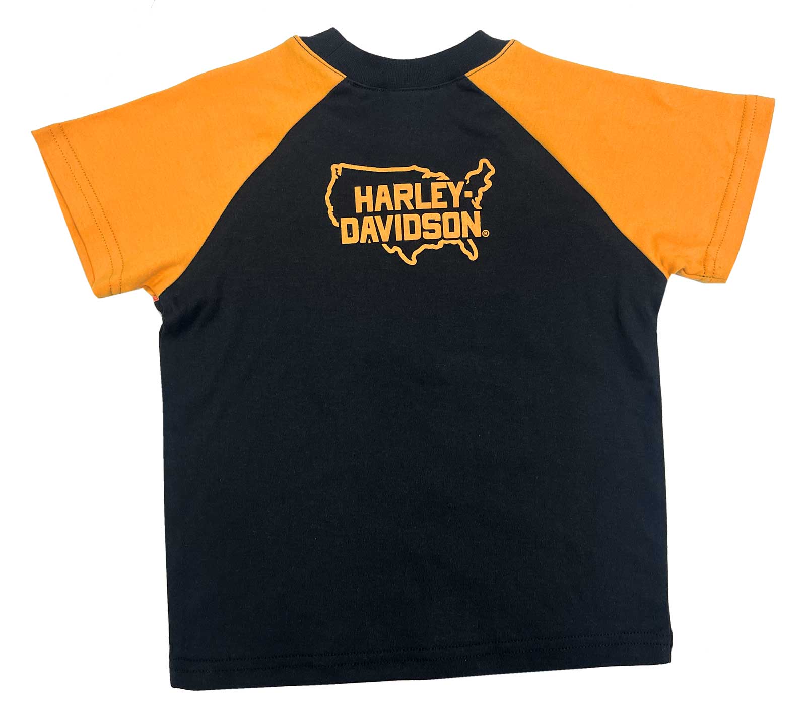Harley-Davidson Free Shipping - Harley-Davidson Big Boys' Thunder Short Sleeve Knit Raglan Shirt, Black/Orange - Free Shipping on many products plus Orders Over $99