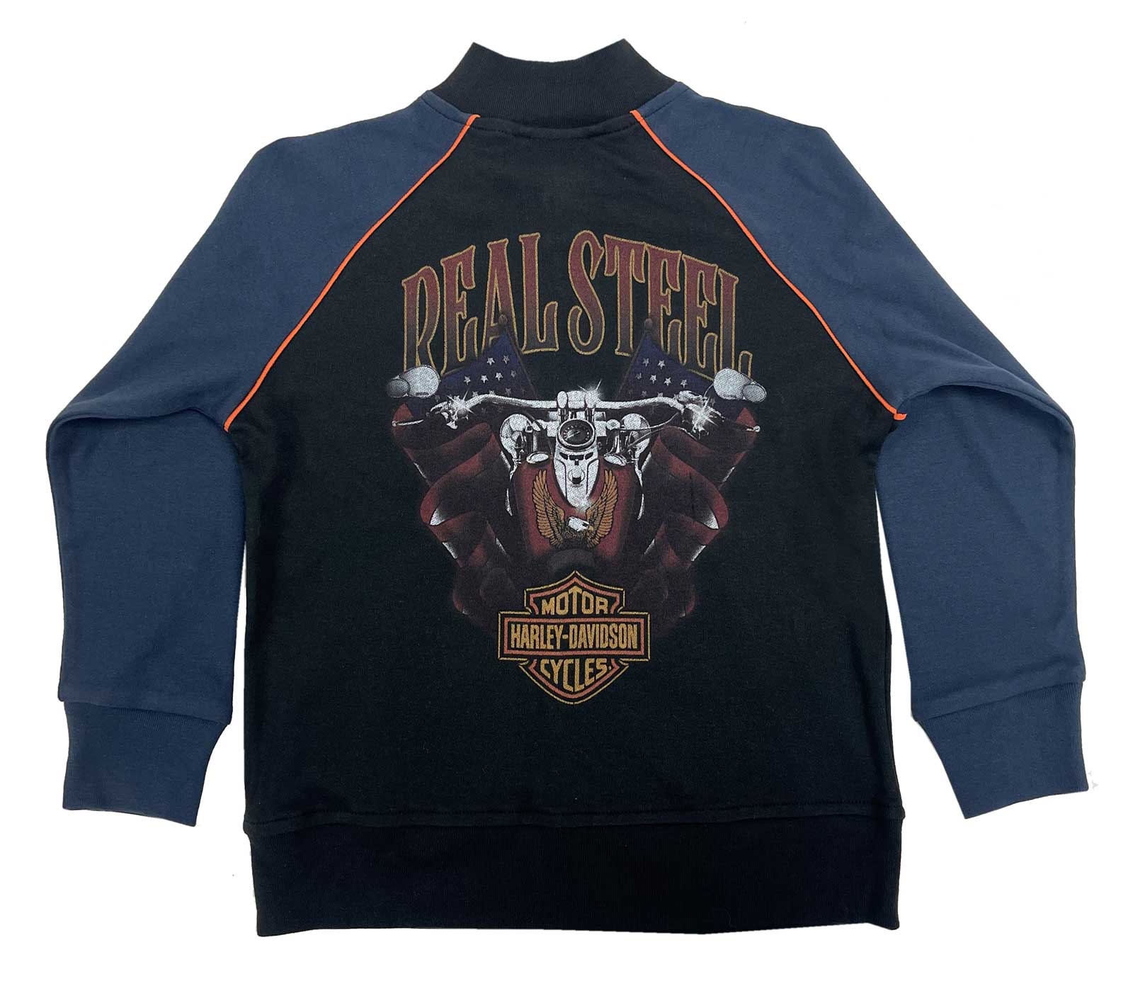 Harley-Davidson Free Shipping - Harley-Davidson Big Boys' Knit Colorblock Varsity Sweatshirt Jacket, Blue/Black - Free Shipping on many products plus Orders Over $99