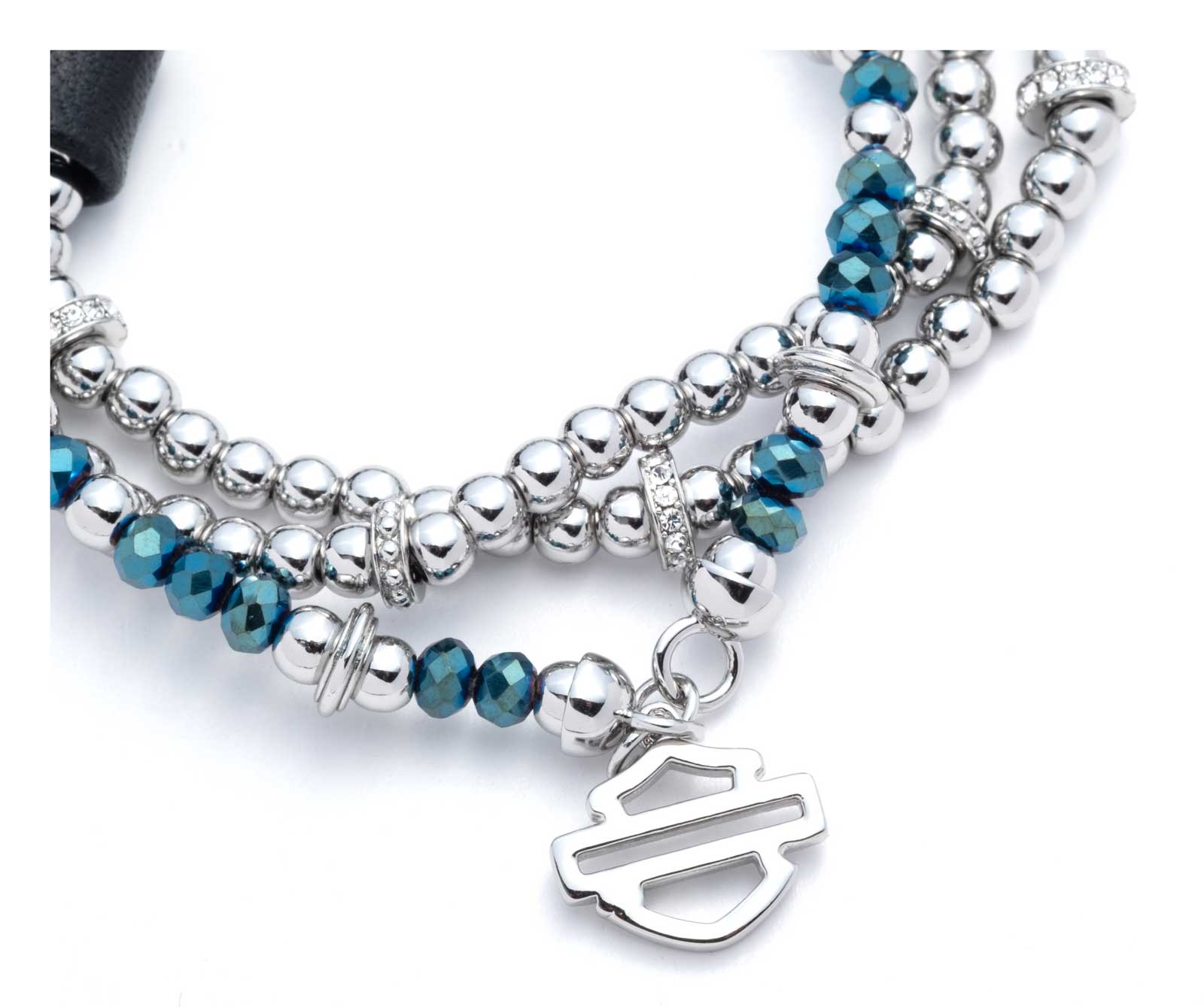 Harley-Davidson Free Shipping - Harley-Davidson Women's Bar & Shield Charm Bead Stretch Bracelets, Set of Three - Free Shipping on many products plus Orders Over $99