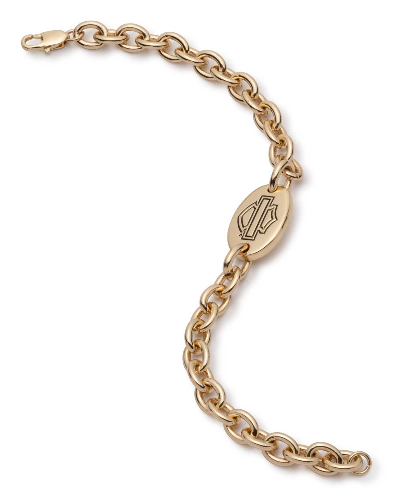 Harley-Davidson® Women's Bar & Shield Oval Logo Chain Bracelet