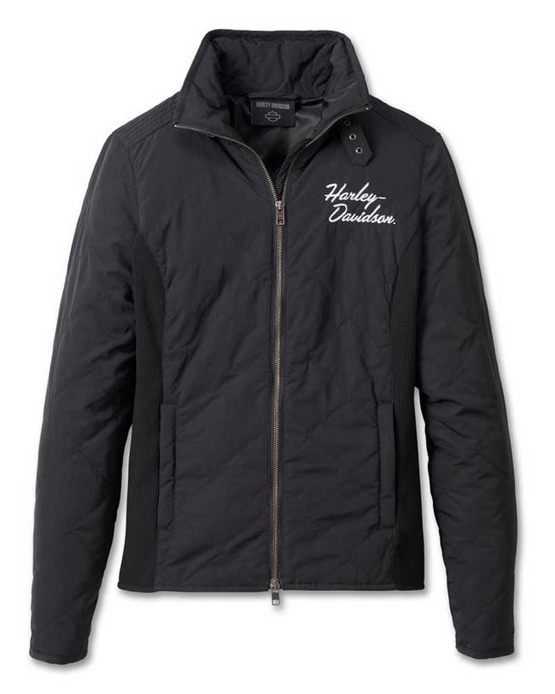 Harley-Davidson® Women's Milwaukee Quilted Casual Jacket, Black