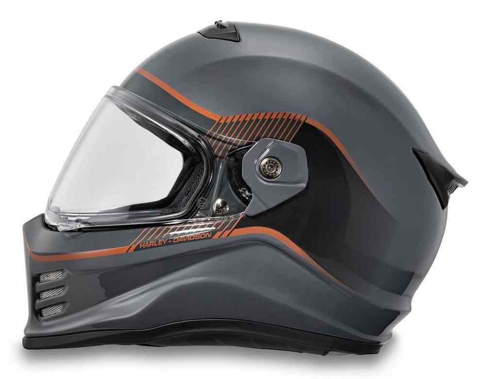 Harley-Davidson Men's Division X15 Sunshield Full Face Helmet, Gray 98117-24VX - No Hassle Returns at Wisconsin Harley