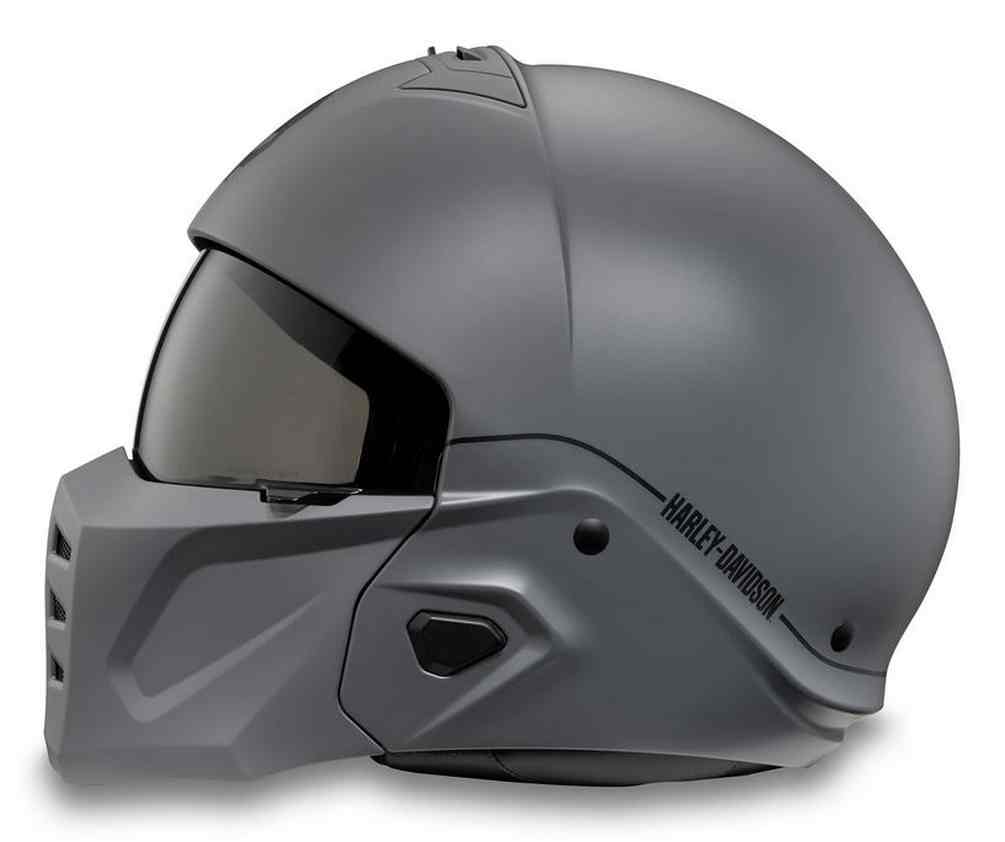 Harley-Davidson Mens Pilot II 2-IN-1 Skull Helmet, Matte Gunship Gray 98119-24VX - No Hassle Returns at Wisconsin Harley
