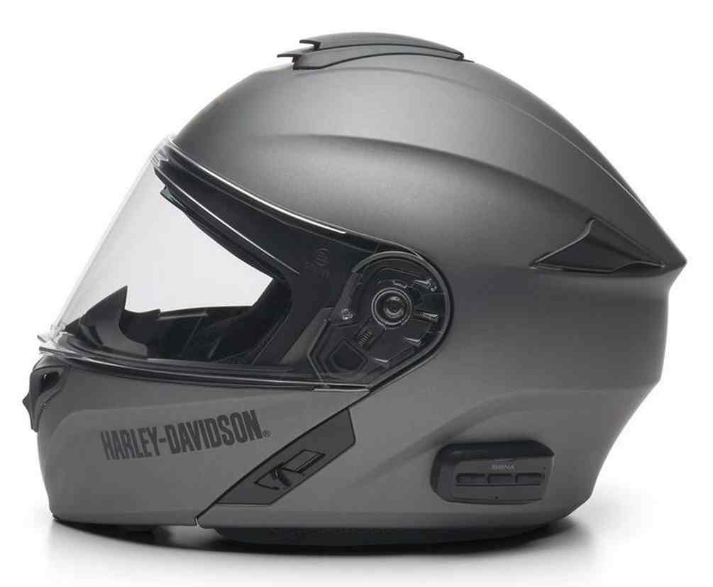 Harley-Davidson Mens Outrush R Modular Bluetooth Helmet, Matte Silver 98101-22VX - No Hassle Returns at Wisconsin Harley