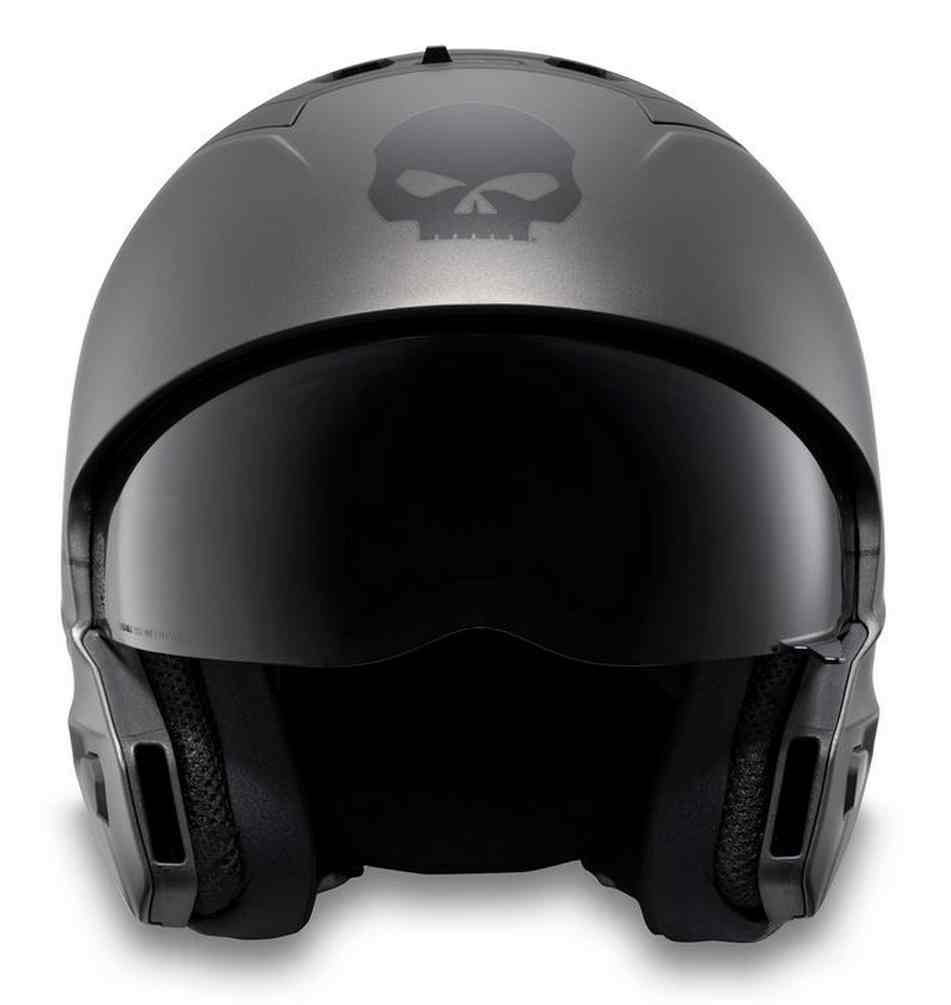 Harley-Davidson Mens Pilot II 2-IN-1 Willie G Helmet, Matte Dark Gray 98118-24VX - Largest Selection of Harley-Davidson Products