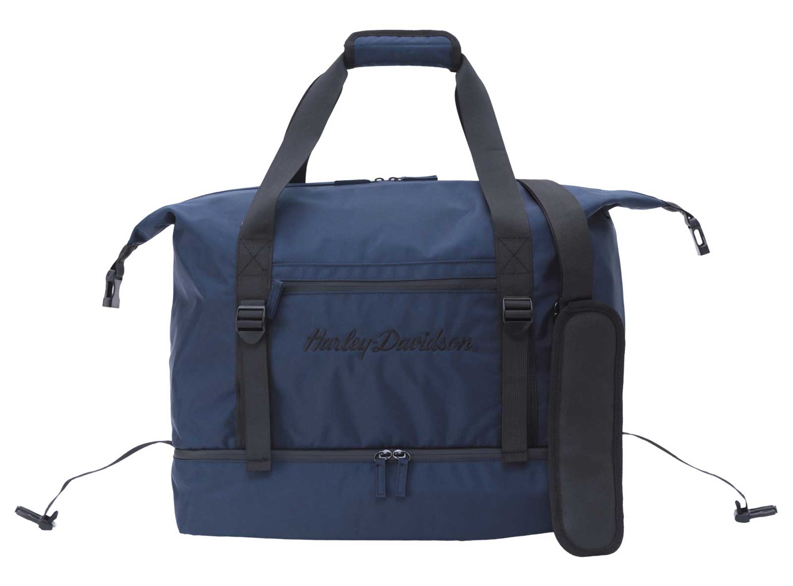 Harley-Davidson Women's Black Opal Weekender/Overnight Duffel Bag, Peacoat Blue - No Hassle Returns at Wisconsin Harley