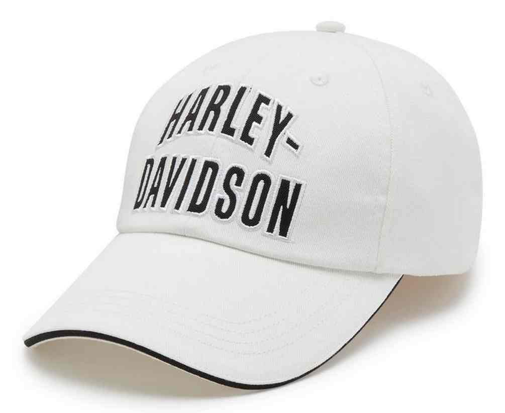 Harley-Davidson Women's Essential Arched Ponytail Baseball Cap, White 97709-25VW - Wisconsin Harley-Davidson