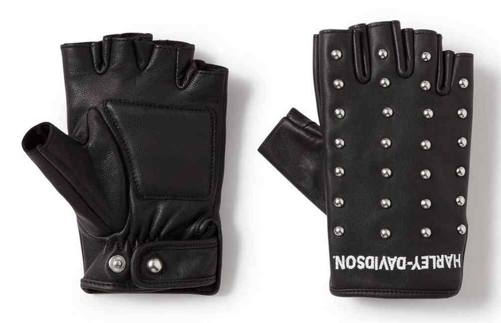DERWEL PRECISION DH-25ドライバー1ペア 新品変換スロ-ト付 Harley-Davidson® Women's Studded Leather Fingerless Riding Gloves