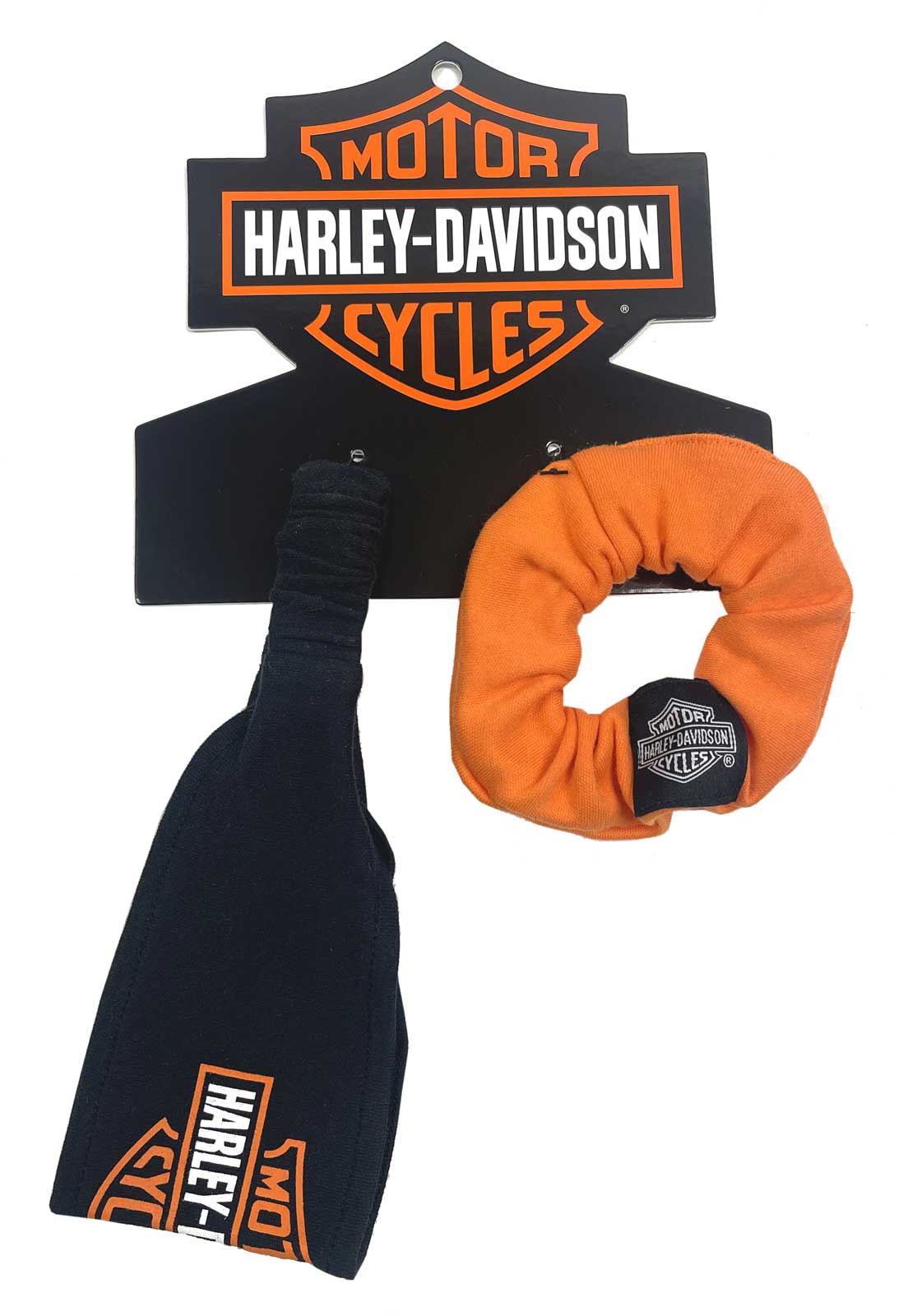 Harley-Davidson Little Girls 2-Pack B&S Hair Accessories Set, Scrunchie/Headband - Wisconsin Harley-Davidson