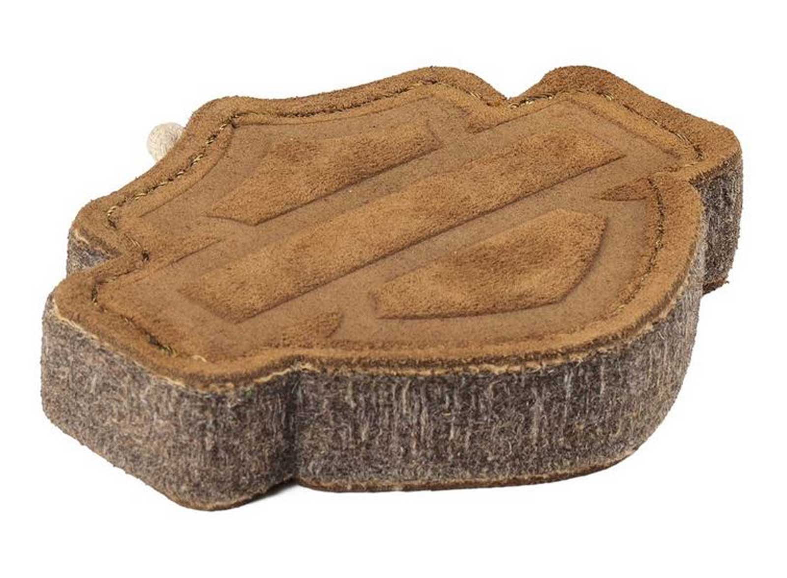 Harley-Davidson Free Shipping - Harley-Davidson Bar & Shield Logo Shaped Leather Pet Toy, Heavy-Duty - Brown - Free Shipping on many products plus Orders Over $99