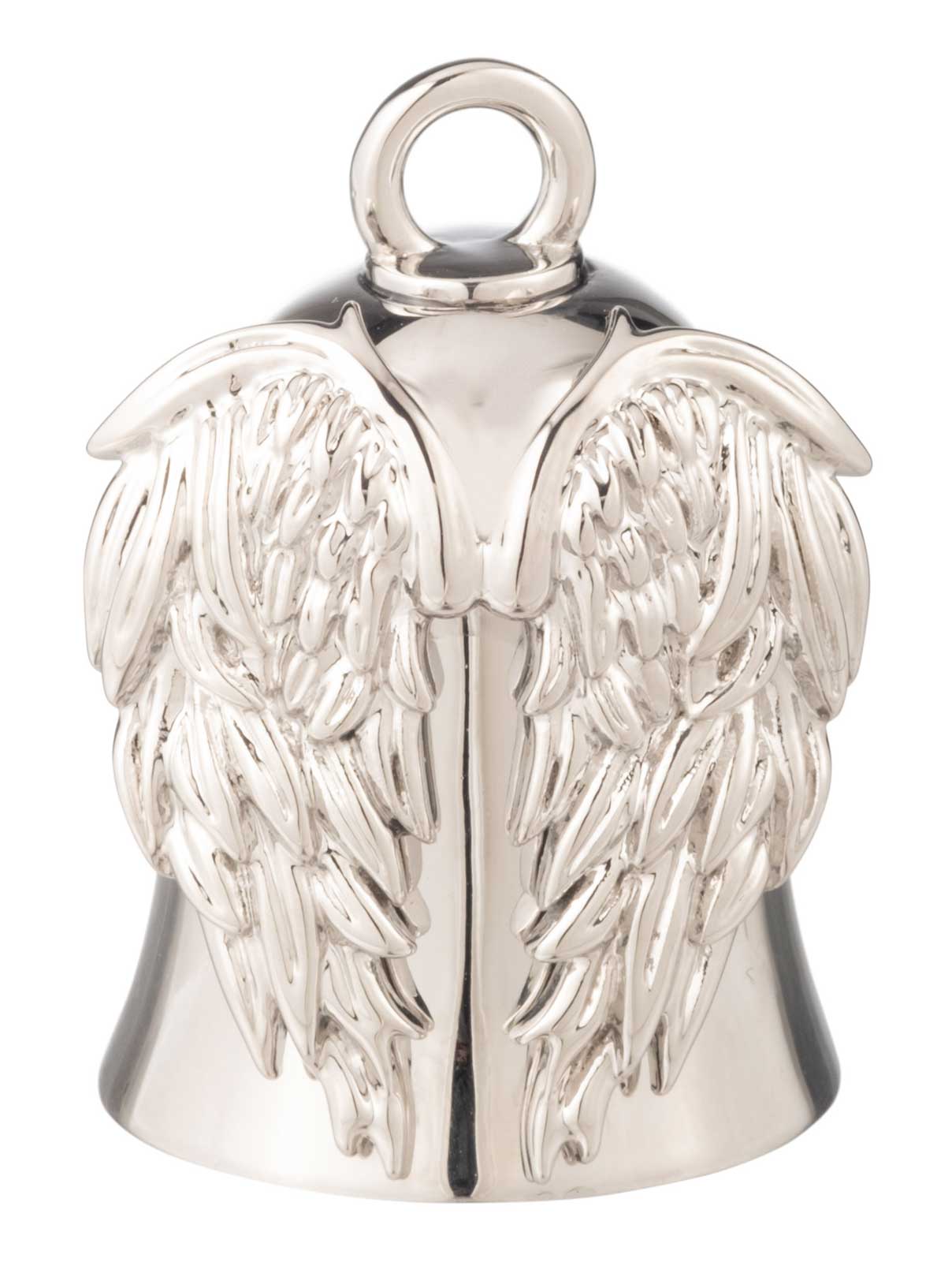 Harley-Davidson Textured Split Angel Wings Ride Bell With Tie, Silver - Wisconsin Harley-Davidson