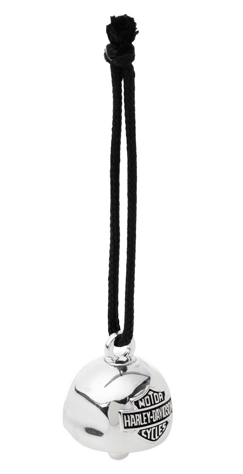 Harley-Davidson HD Willie G Skull With Bar & Shield Ride Bell With Tie, Silver - No Hassle Returns at Wisconsin Harley