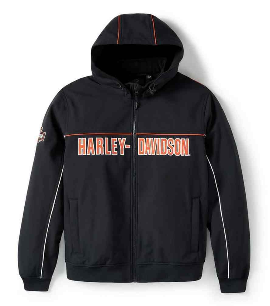 Harley-Davidson Men's Idyll Windproof Soft Shell Jacket, Black 97415-25VM - Wisconsin Harley-Davidson